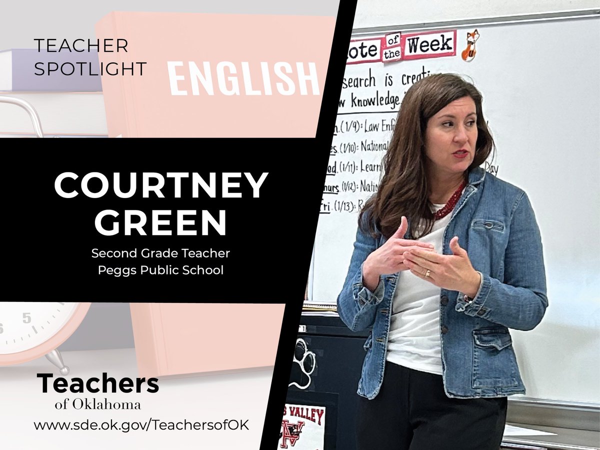“I try to be the teacher I would have wanted as a student.” 

Thank you, Mrs. Green! ❤️🍎 

Read Mrs. Green’s story here: facebook.com/10008414206462…

#oklaed #TeachersofOK