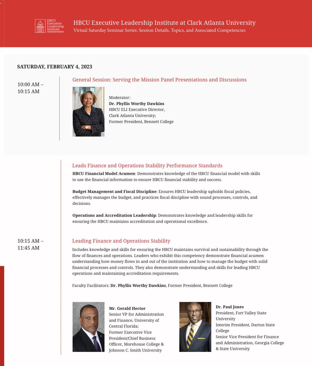 The Executive Leadership Institute kicked off its first Virtual Saturday Seminar Series last week! Our next session is next Saturday, February 4. This session’s topic is “Serving the Mission Panel Presentations and Discussions”