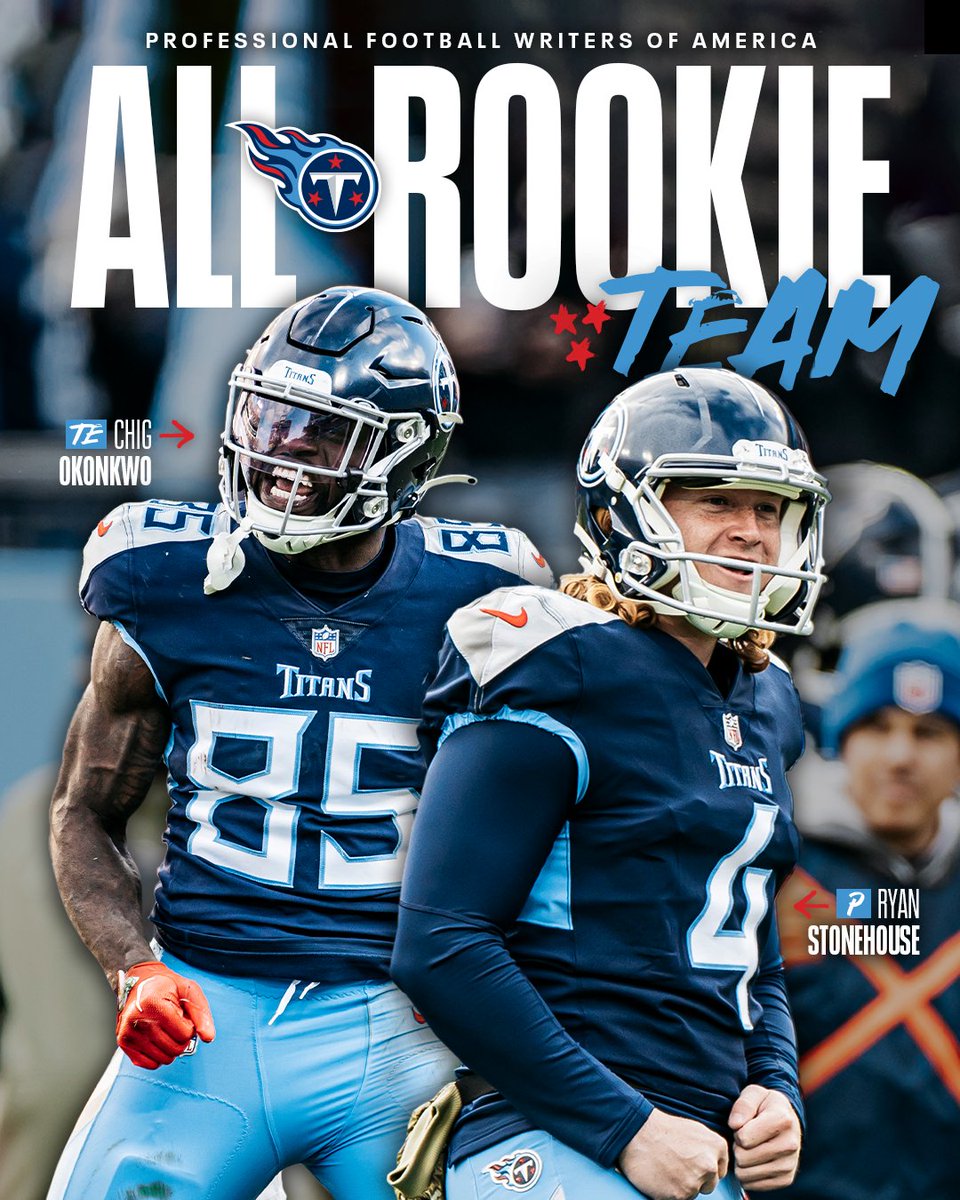 All-Rookie kinda season for <a href="/ChigTweets/">Chigoziem Okonkwo</a> &amp; <a href="/_RyanStonehouse/">Ryan Stonehouse</a> 🤩