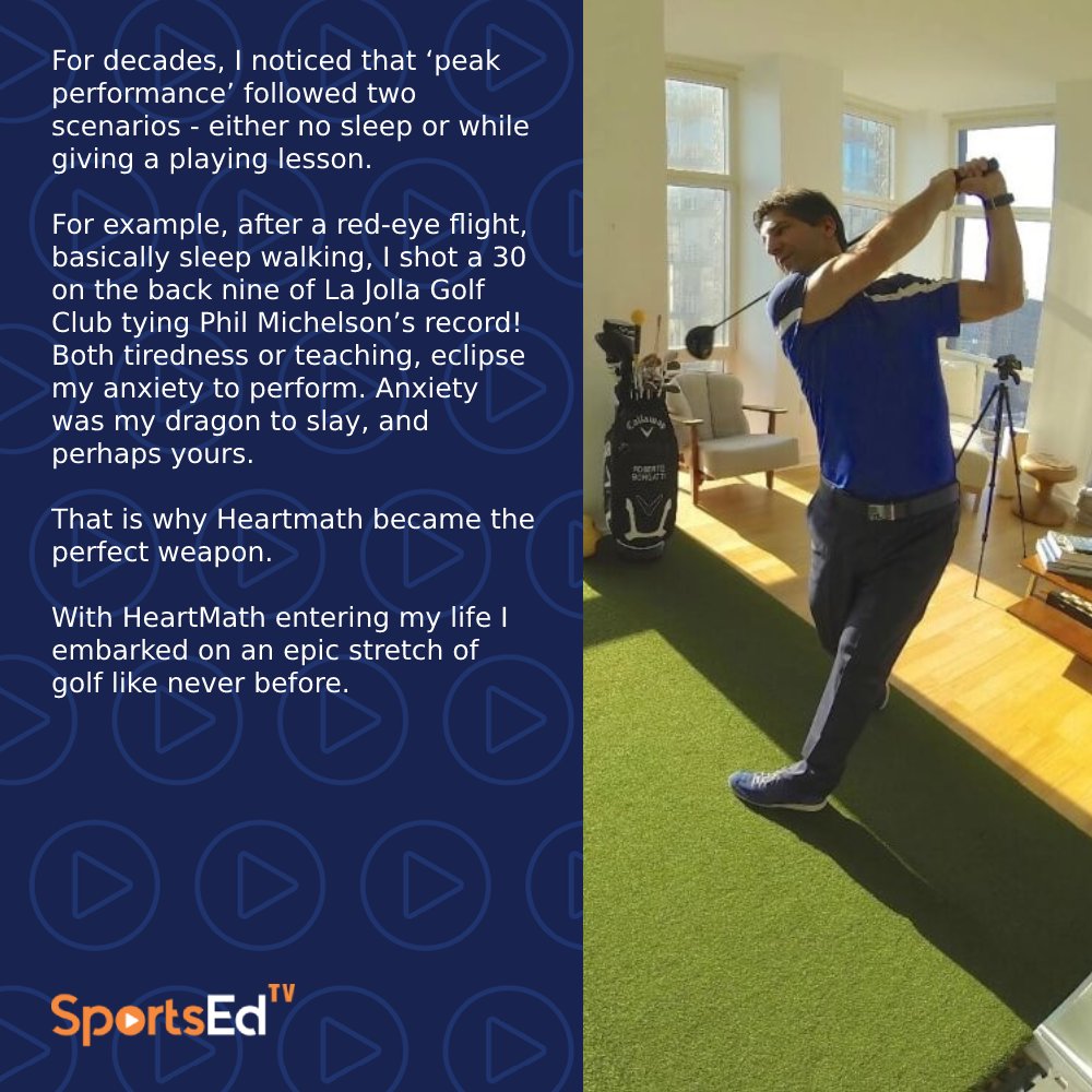 Roberto Borgatti shares his incredible #golf journey and how #HeartMath totally changed the way he thinks and plays. 
.
Read more on our website. bit.ly/3AKpfwq