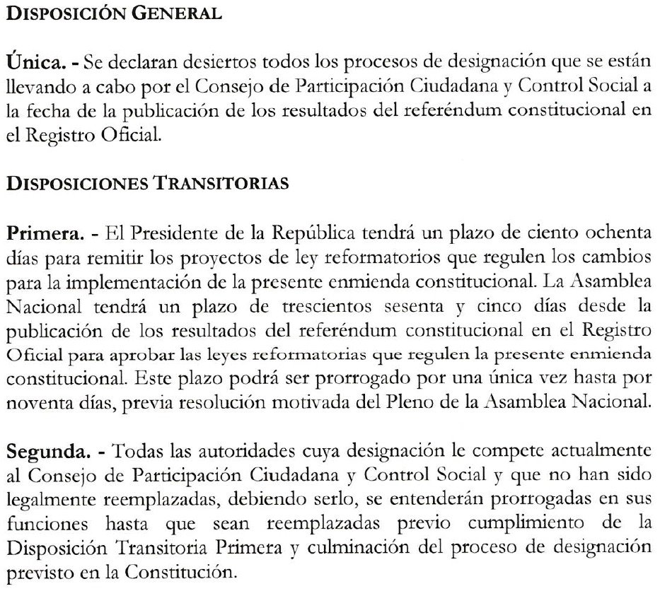mauroandinoe's tweet photo. ⚠️🚫🛑 ¿Por qué votar NO en la pregunta 5 sobre el @CpccsEc?

Porque en las transitorias de los anexos, Lasso busca de forma solapada quedarse con las mismas autoridades de control y prorrogarlas en sus cargos.

Aquí un extracto de mi intervención en @teleamazonasec @Hora25Ec ⤵️ https://t.co/yjhtD5KZ86