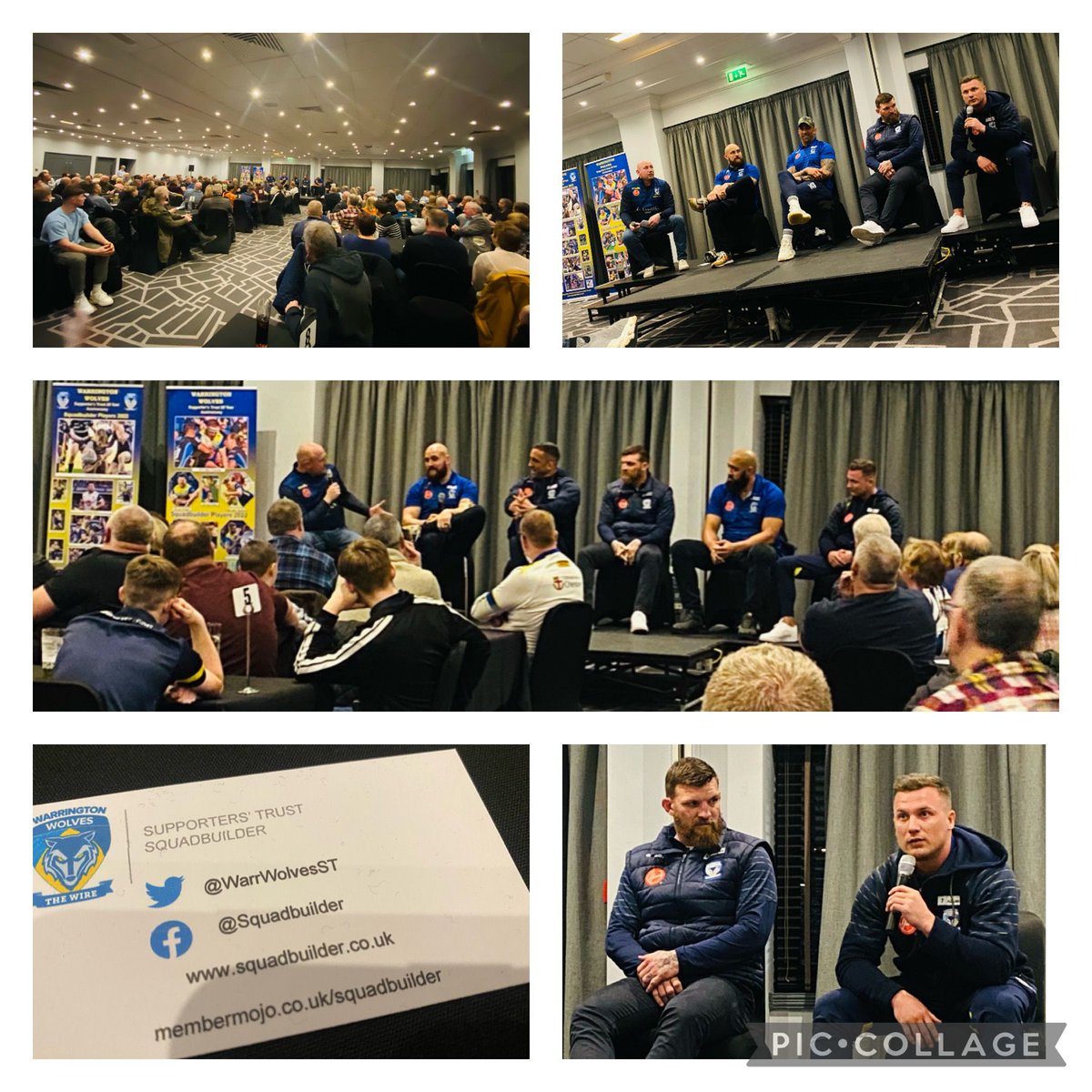 Amazing turn out in support of our @WarrWolvesST fundraising event for our 2023 Academy trip to Australia, tonight at the @Village_Hotels. A massive thanks to our new @WarringtonRLFC first team recruits for their panel appearance in support of the event. #OneClub