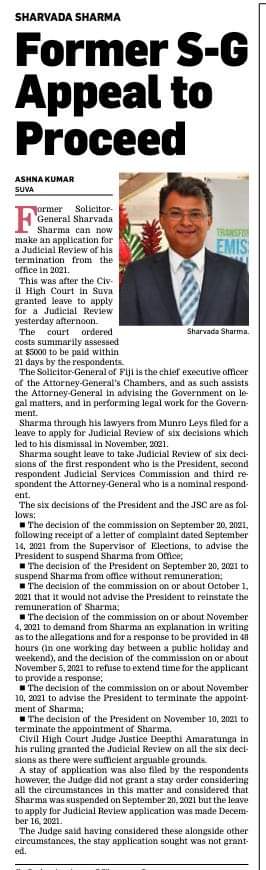 Recently the former AG made comments about the need for govt to adhere to the Constitution and seperation of powers etc. 400 days later, this case filed in breach of the very Constitution he cautions govt to follow is now going for judicial review...#400 days...#judicialreview...