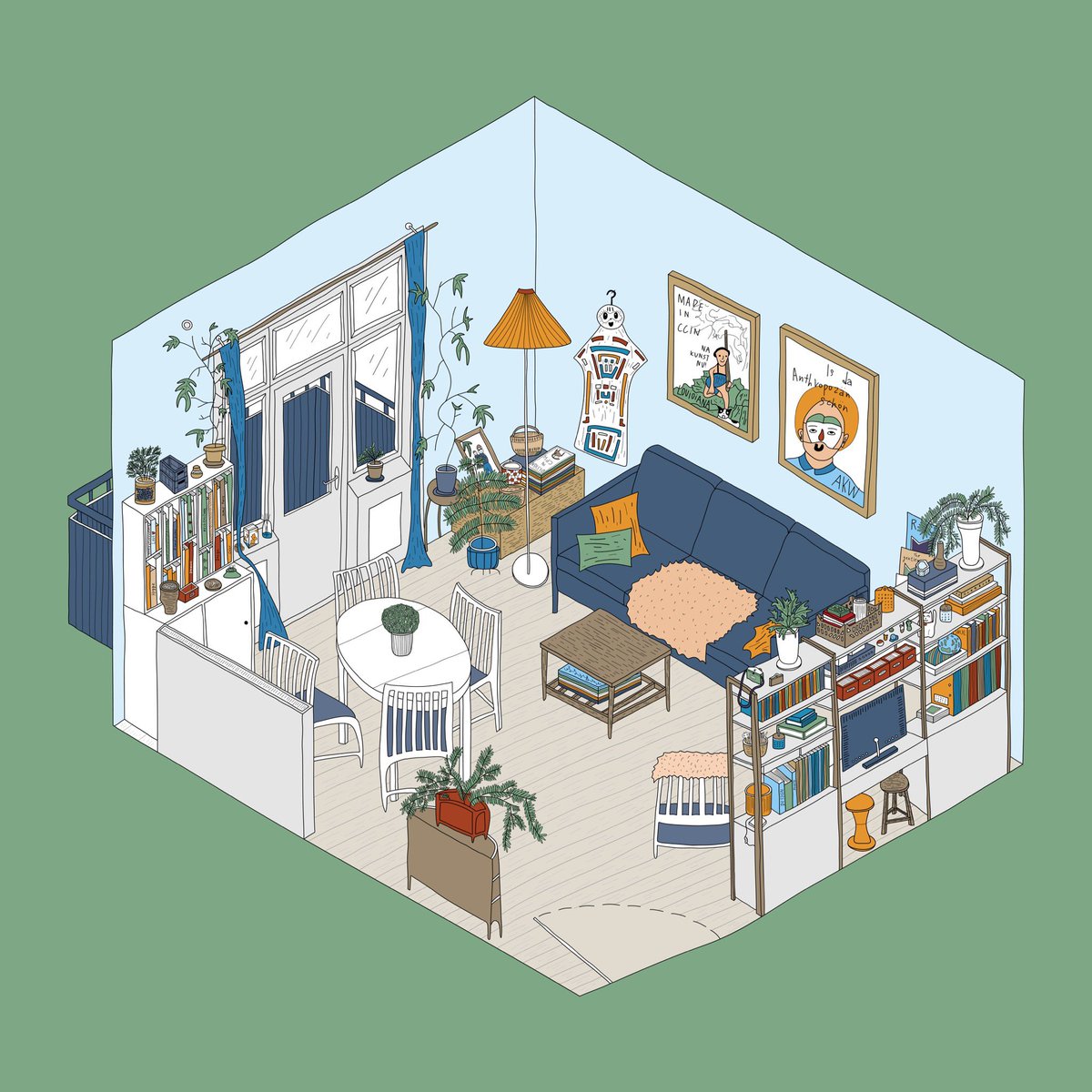 NordlandStudio's tweet photo. Hygge Spaces no.12
This is the room of an illustration designer living in Denmark. "Hygge" is the best word to describe the vibe of this room.
#nft #coziness #hygge #hyggespaces
#customizednft #lifestyle #NFTartwork #illustration #illustrationart #NFT #digitalart #NFTartists https://t.co/Y40uut4ArA
