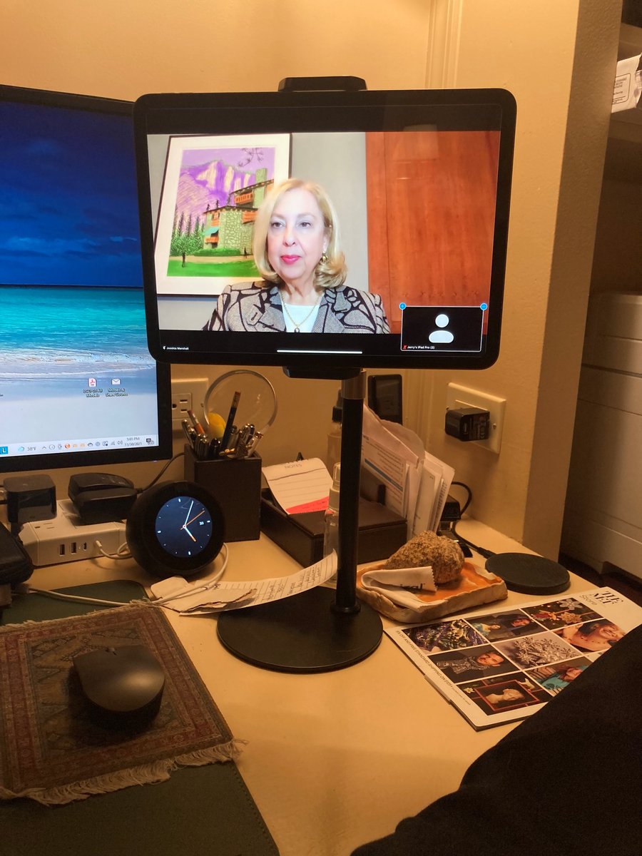 JPTepperMS's tweet photo. Happy National Spouse’s Day to my amazing wife and partner! Here now Jessica is on one of her nonstop zoom calls...she keeps the Marshall Tepper group in high gear. Thank you for all that you do. 

#NationalSpouseDay #MarshallTepperGroup https://t.co/DRDpjYo78X