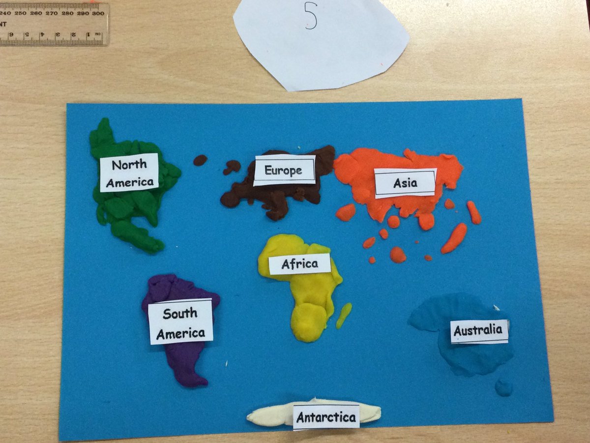 HBJSCH63's tweet photo. 5S enjoyed using play-doh for our ‘What is a continent?’ Lesson. We labelled each continent and the oceans. #HBJSYear5 #HBJSGeography https://t.co/fUkDD45FGZ