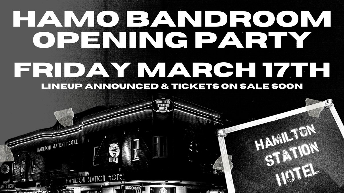 HamoStation's tweet photo. Our new and improved bandroom officially launches on March 17th with one hell of a lineup 🔥🔥🔥
RSVP // https://t.co/J9WpOIiW3D https://t.co/Ah81xeHquY