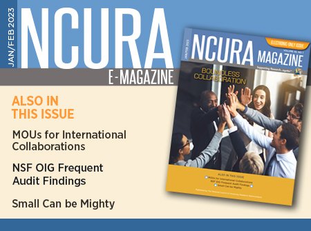 NCURA's tweet photo. Check out the latest in #ResearchAdministration in the Jan/Feb issue of NCURA Magazine
https://t.co/QWHHFSw9Ev
#research #researchadmin #resadmin #NCURAMagazine https://t.co/nkviJ33OH0