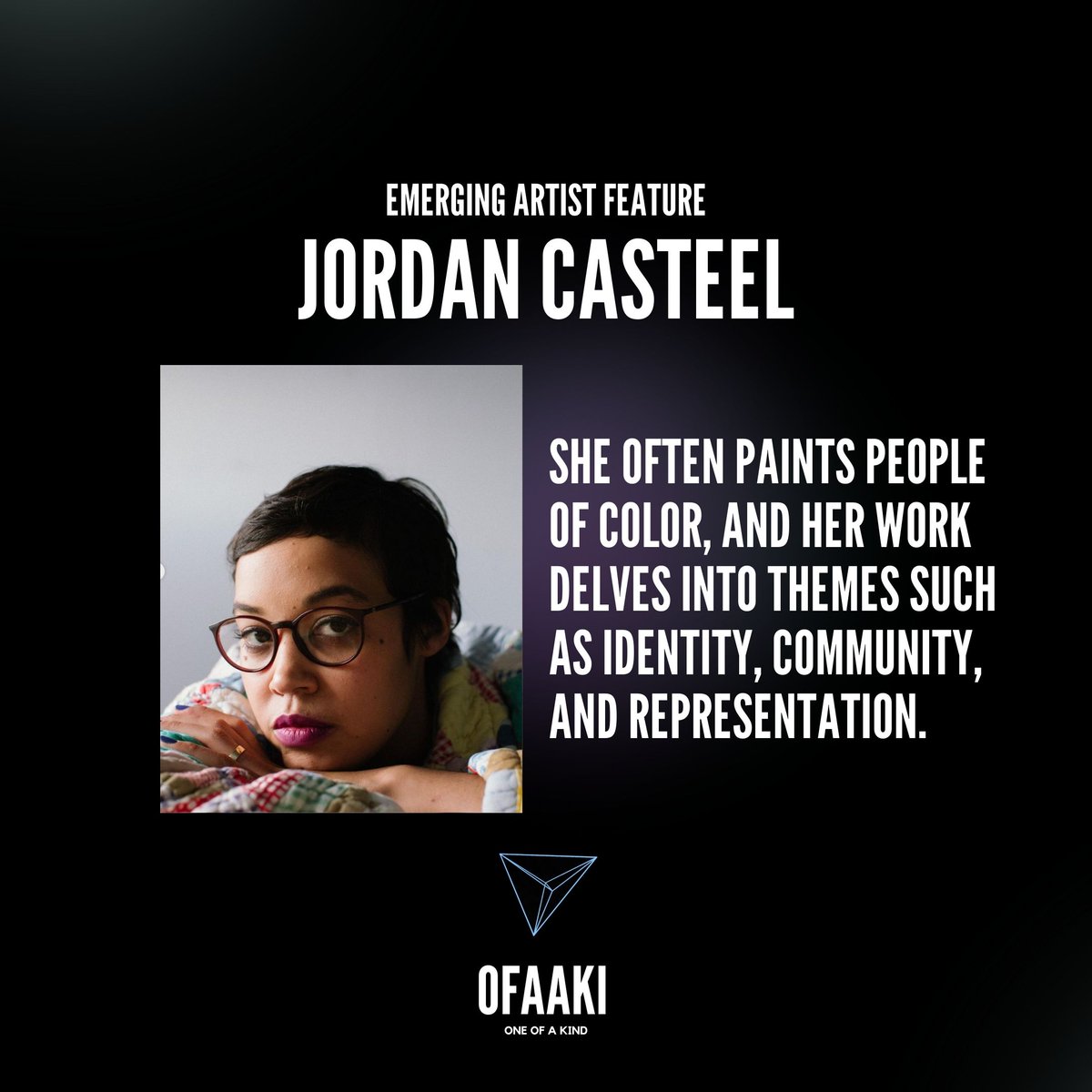 Ofaaki_Art's tweet photo. Jordan Casteel is a contemporary artist known for creating large-scale, highly detailed portraits of people in her community. Her paintings are characterized by the use of vibrant colors and loose brushstrokes, which imbue her work with a sense of movement and energy.
#OFAAKI https://t.co/8bpcqqB8Qo