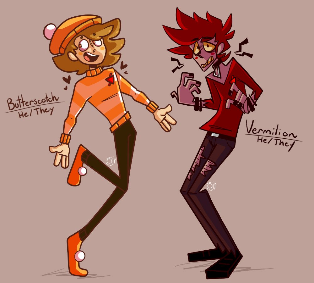 thealien_prince's tweet photo. Hello! Here are some #OCs I redesigned. They're nuts! Bonkers, if you will (especially the left one, be warned) 🧡❤️ #digitalart #digitaldrawing #digitalartist #characterdesign https://t.co/Arusbib4QA