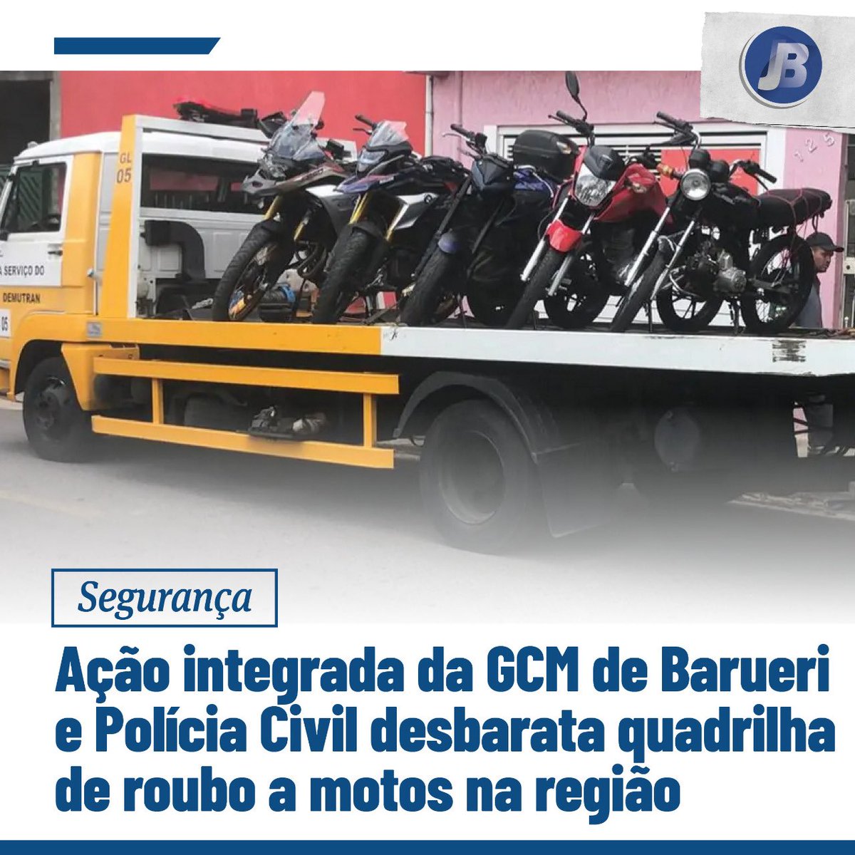 jornaldebarueri's tweet photo. #CASACAIU ➡ Uma ação integrada da Guarda Civil Municipal (#GCM) de Barueri e da #PolíciaCivil ajudou a desbaratar uma #quadrilha de #roubos de #motos que atuava na região.
Confira: https://t.co/QYMdgG5Omt https://t.co/QsmCK4tcgw