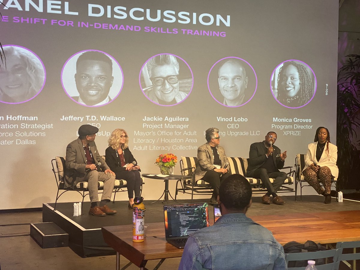 MGHphd's tweet photo. #XPRIZE #FutureofWork Summit is going on now! Huge shout out to my teammates Brianne Ward and Monica Groves for their outstanding commitment to convening and connecting individuals passionate about creating an abundant future for all adult learners. #rapidreskilling https://t.co/Jjg5pvCMIz