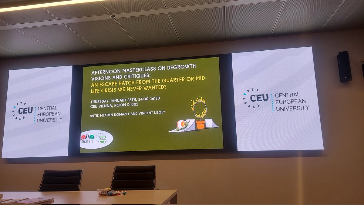 Today at work, #degrowth masterclass at <a href="/ceu/">Central European University</a> and a reminder that the call for the next international degrowth conference is still open till 29 Jan.