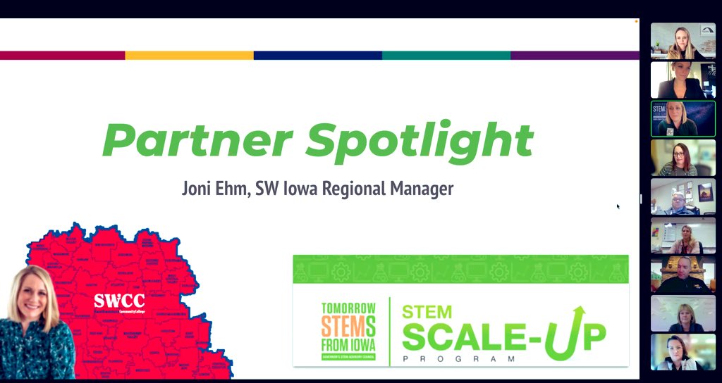 mrswilliams21c's tweet photo. Kicking off our @IowaALN + @IowaSTEM Digital Network Party! Big thanks to @JoniEhm for being our amazing spotlight this month! Learning about STEM Scale Ups! @iowa_aea @AEAlearning https://t.co/SQXEbRxiZA