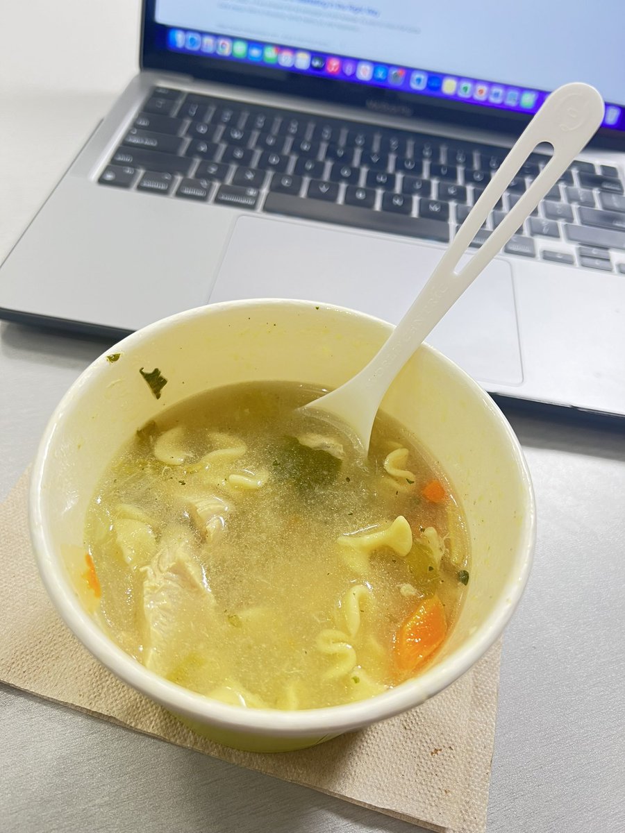 BandohChristy's tweet photo. This chicken noodle soup could use some salt and extra spices. So bland ☹️ #blandsoupsucks https://t.co/3CpeXAqdcy