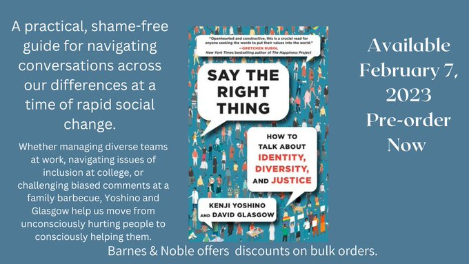 BN_jeanc's tweet photo. Only a few days left to place your pre-order. We offer bulk orders too! Email me at jchappell@bn.com for more information #SayTheRightThing #DiversityandInclusion #YALiterature #DEI #professionaldevelopment #BlackHistoryMonth #bnclasswork #educators #librarians https://t.co/lGwEedDJHW