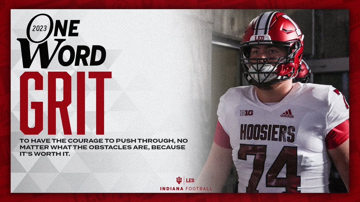 My One Word for 2023: Grit.  <a href="/IndianaFootball/">Indiana Football</a> @CoachAllenIU