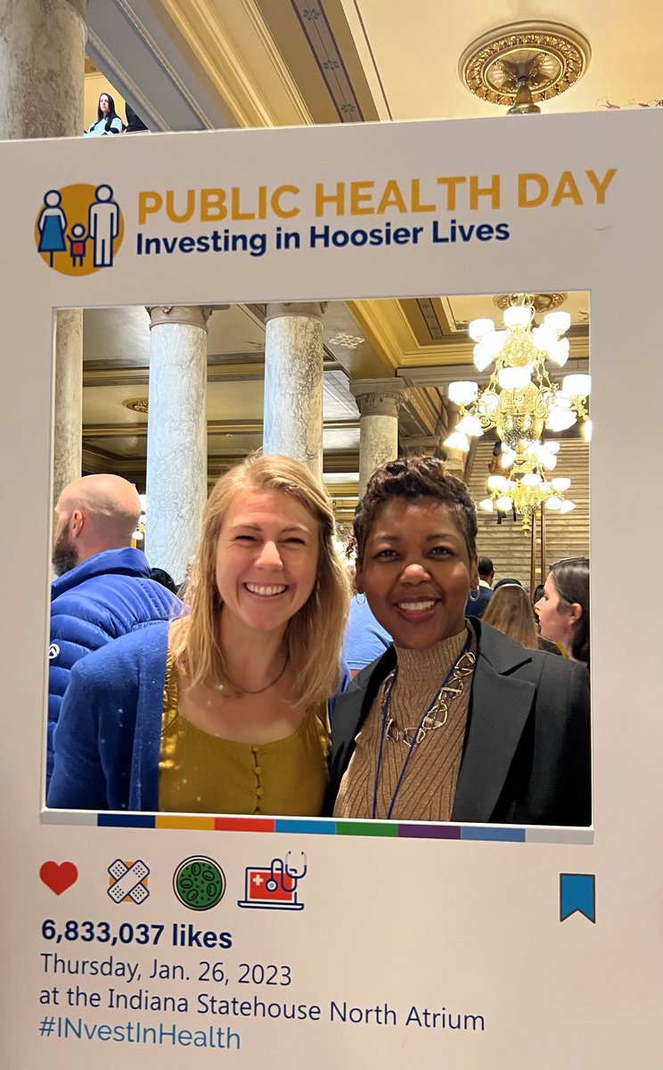 Public Health Day at the Indiana Statehouse Today  ! Our REACH Program Coordinator, Ebony and Nutrition Incentive Project Specialist, Elise Gahan was in attendance . 

#reachmarionco #PHday #indianastatehouse #healthypeoplehealthyindy #publichealthday #MCPHD #Indianahealth #REACH
