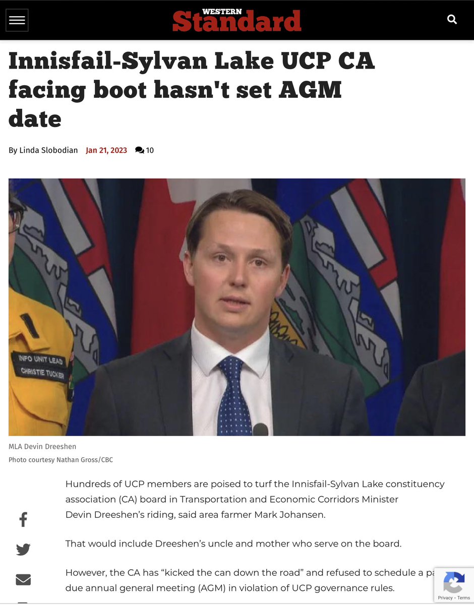 deo_mister's tweet photo. Looking like rural Innisfail isn’t happy w 
“Jack Danielle’s Smith’s”version of representation. 

Must read link showing how the family and board have the system potentially rigged. 

#ableg #DrinkingOnOurDime #StillInOffice #DaniellesFirstChoice 

Link:
https://t.co/wbs9jBS9Ro https://t.co/dwU0kNNRYE