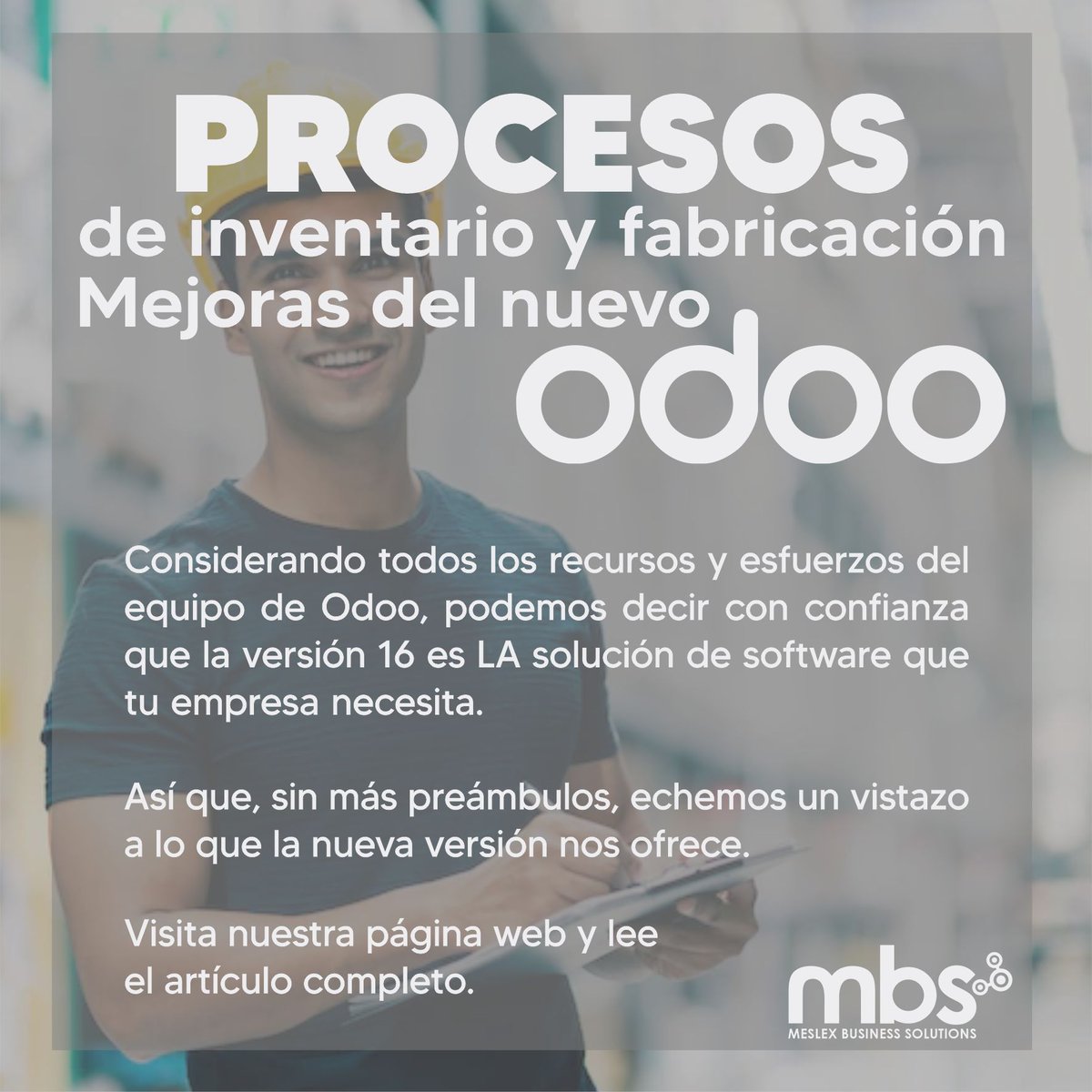 meslexbs's tweet photo. Como ya hemos mencionado #Odoo llegó con su nueva versión 16, conoce cuáles son las mejoras que trae en cuanto a las aplicaciones de #Inventario y #Fabricación.

Sigue el link y entérate de lo nuevo de Odoo 16
https://t.co/TVebIrjCki
O contáctanos
ventas1@meslex.com https://t.co/qB7NO0Nu9N