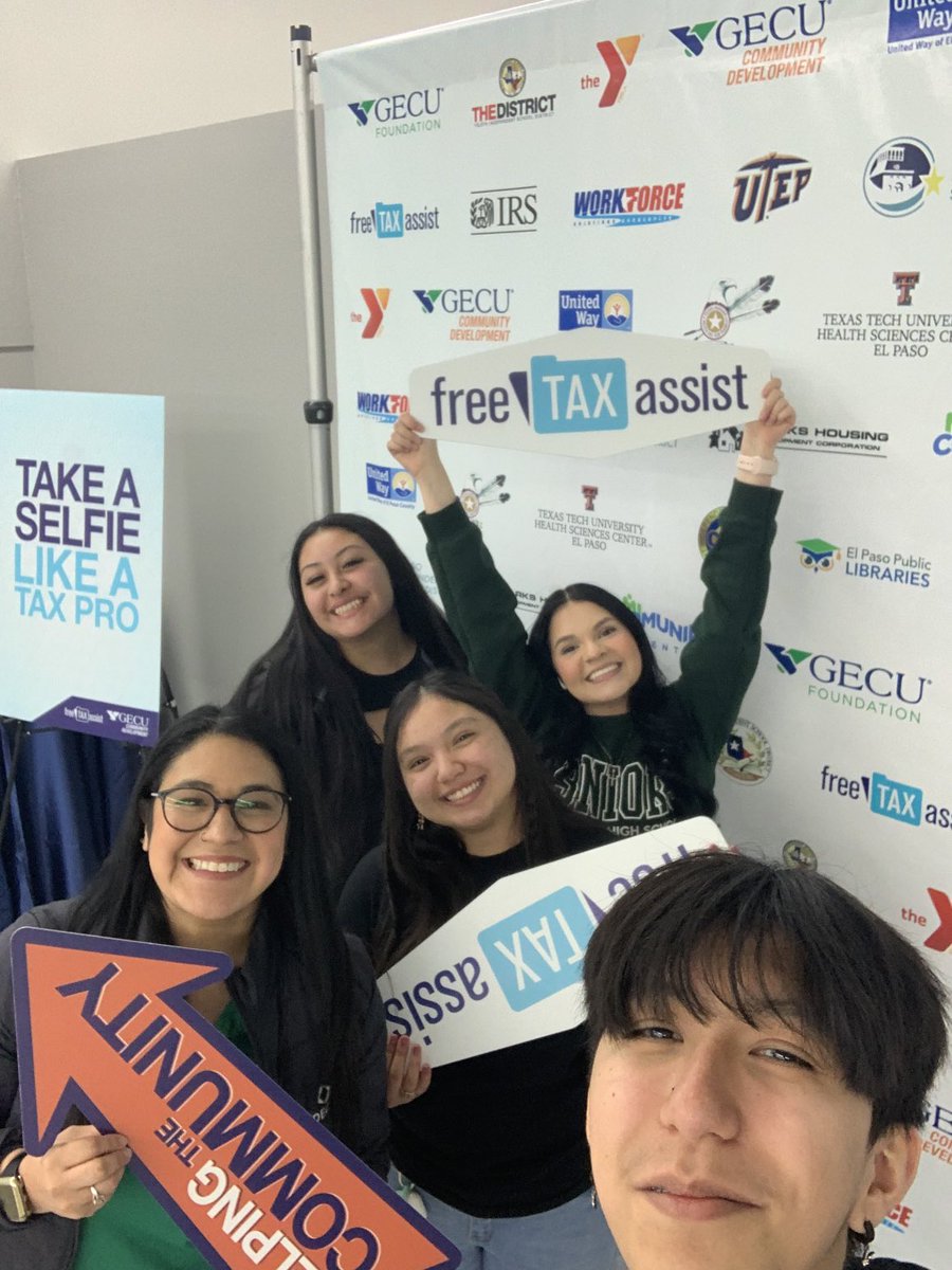 Thank you ⁦⁦@myGECU⁩ for inviting us to the VITA kick off party! MHS VITA volunteers are excited to start servicing our Montwood Community! 
Opening Day 2/16/23
#Freetaxprep #Excellence 💴 💙💚