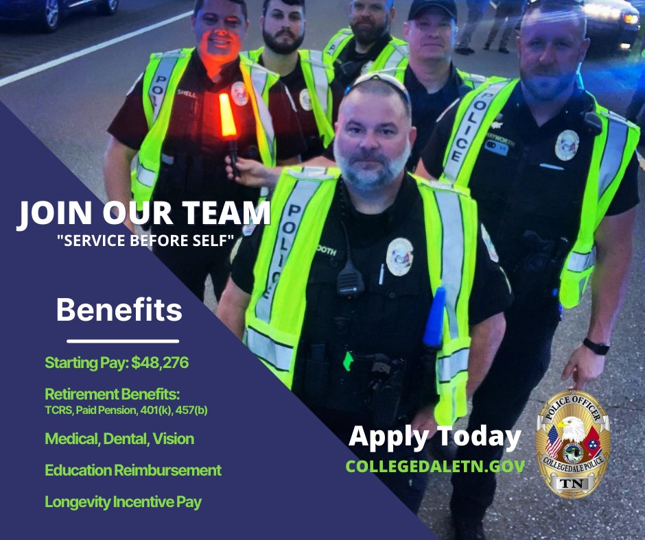 Collegedale Police Department on Twitter "NOW HIRING Are you looking