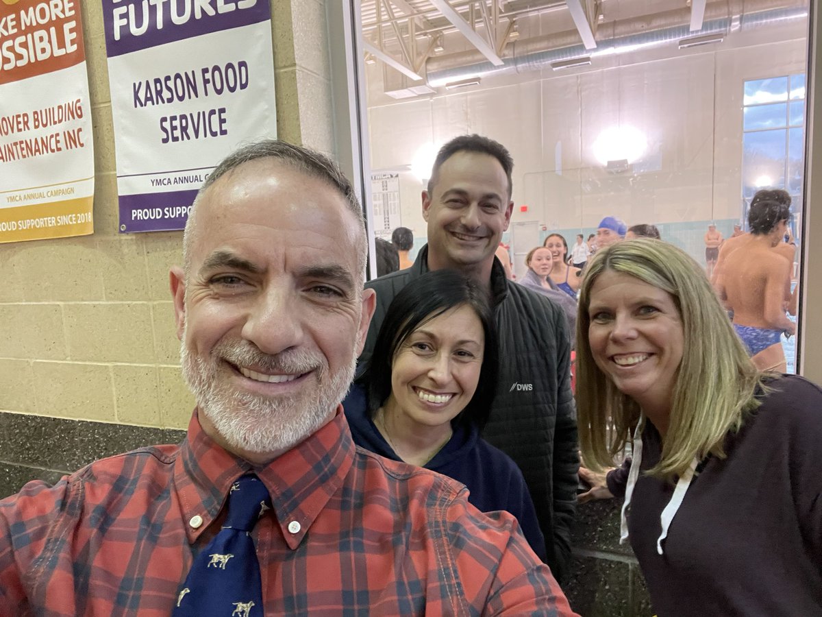 Dr_JS_Cascone's tweet photo. Slowly, but surely working my way through the winter, athletic season, enjoyed spending some time today with the girls and boys swim teams (and swim parents) at their meet against Manasquan. Great effort today!  @HolmdelHS https://t.co/T8fqHFEP7q