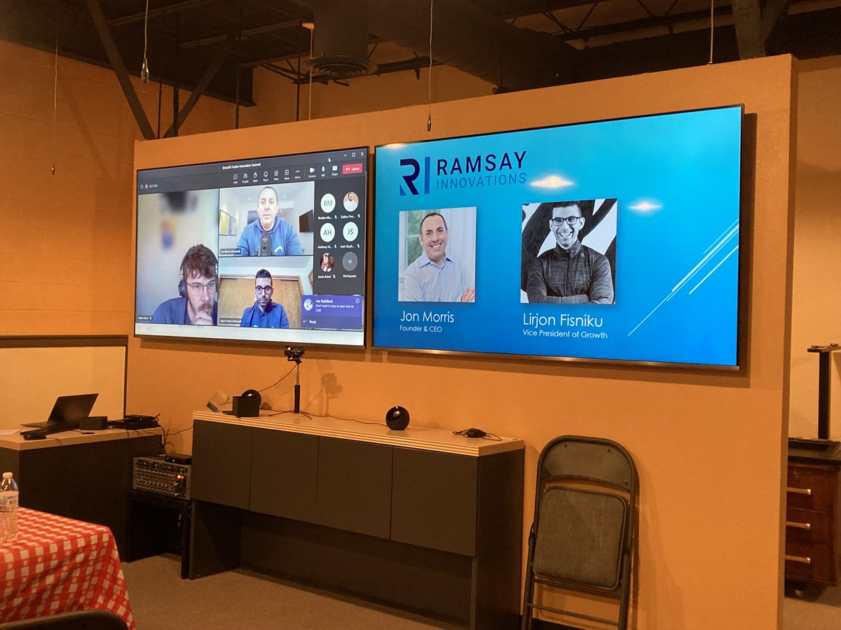 Smooth Fusion (@smoothfusion) on Twitter photo Thanks to Jon Morris and Lirjon Fisniku from <a href="/RamsayInno/">Ramsay Innovations, LLC</a> for joining us for our first Innovation Summit of 2023 (and company lunch)! They shared some very valuable insights! Thanks to Jon Morris and Lirjon Fisniku from <a href="/RamsayInno/">Ramsay Innovations, LLC</a> for joining us for our first Innovation Summit of 2023 (and company lunch)! They shared some very valuable insights!