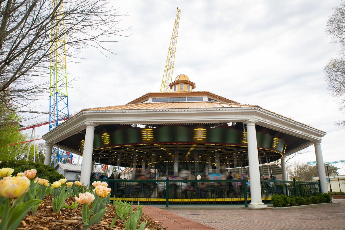 Carowinds's tweet photo. #TBT: In addition to #Carowinds' 50th anniversary, The Grand Carousel celebrates 100 years.

Learn about the history of The Grand Carousel prior to its arrival to Carowinds in the latest AirTime Blog. #Carowinds50

READ: https://t.co/YA1V9PVldJ https://t.co/9KaVG74PU0