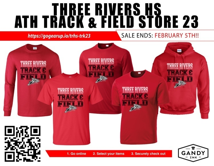 Track Shirts Are on SALE…

Click on the link or scan the QR code to get the 2023 BULLDOG TRACK and FIELD shirt!
Store closes Feb. 5th at 11:59pm.
gogearup.io/trhs-trk23
