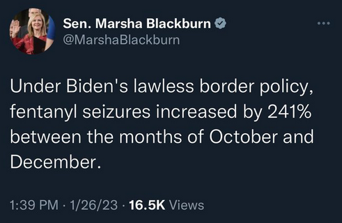 Republicans actually think this hurtful to @POTUS Oh no we're seizing more drugs at the border than ever before!  lol.  Give me a break.  #drugs #seizure #lawandorder #biden #demstrong #strongoncrime #borderwall #southernborder #texas #az #fentanyl