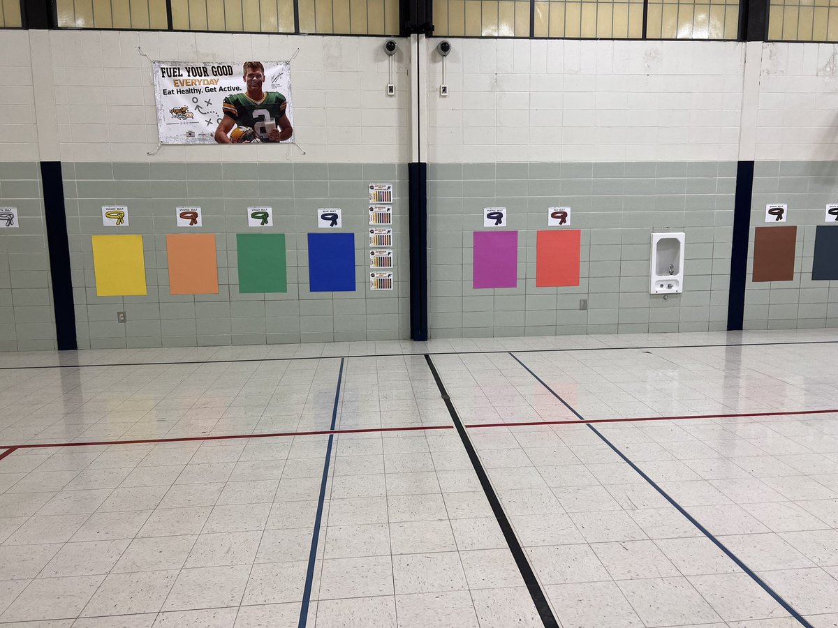 julesPEclass's tweet photo. getting ready for jump rope next week! gyms looking great! kids are confused but seem excited https://t.co/p6gfrFftZ0