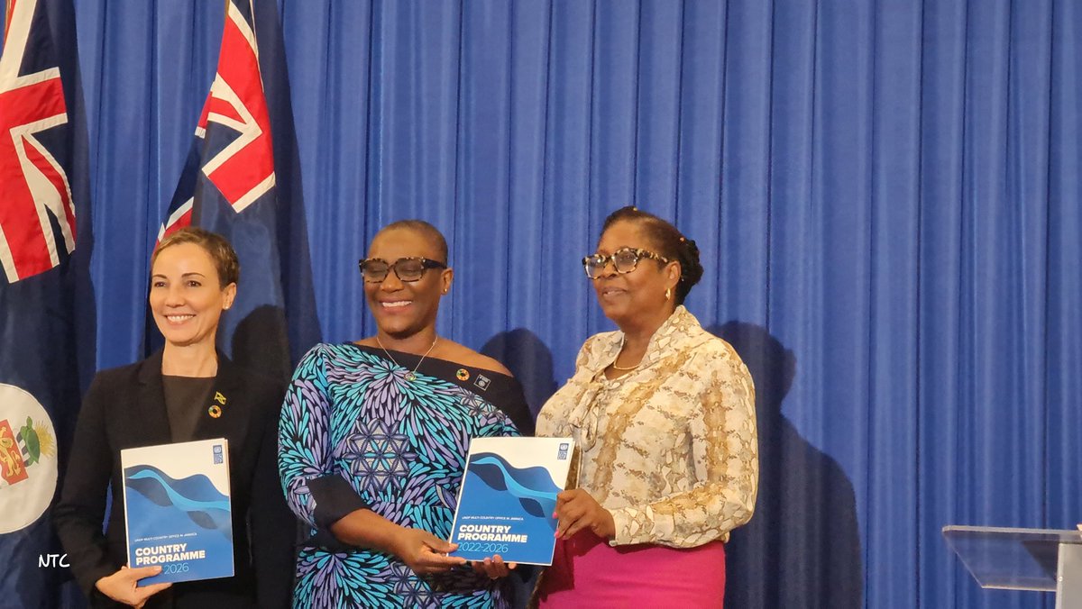 <a href="/UNDPJamaica/">UNDP Multi Country Office in Jamaica</a> Resident Representative Denise Antonio handing over the country programme to Jamaica! 

#LeavingNoOneBehind 
#PartnerWithUNDP