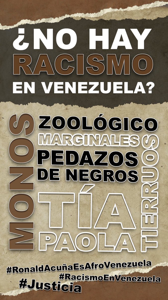 Adalbertoosma's tweet photo. @TarekWiliamSaab Por si le queda alguna duda .!! Exigimos #Justicia 
#RonaldAcuñaEsAfroVenezuela
#RacismoEnVenezuela https://t.co/kL1kpsPuFP