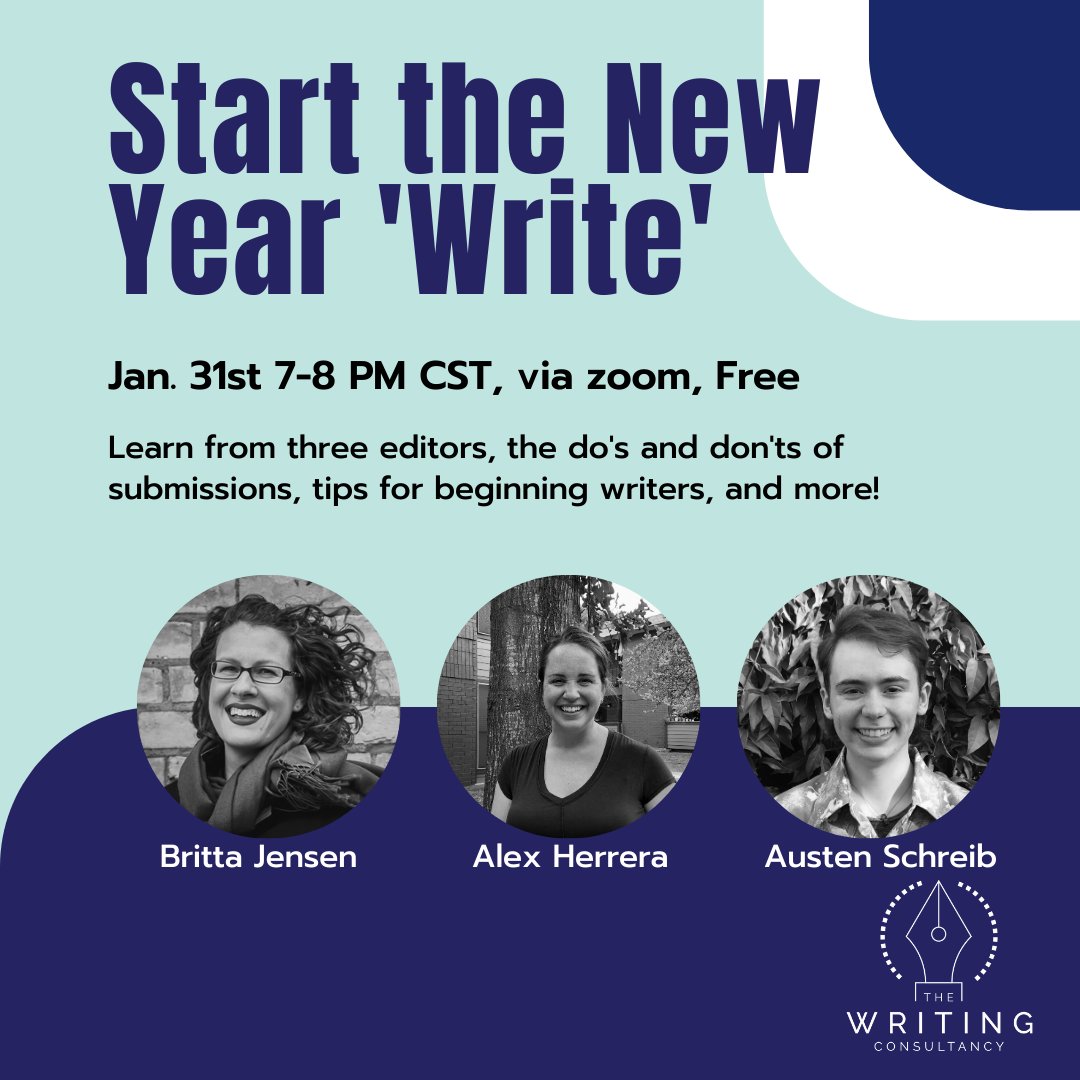 Our free January panel for writers in next week! Join us for an educational hour where you will learn about preparing your work for submission, tips for self-editing, advice for beginning writers, and more! You won't want to miss it!
RSVP here: app.arketa.co/welovewriting