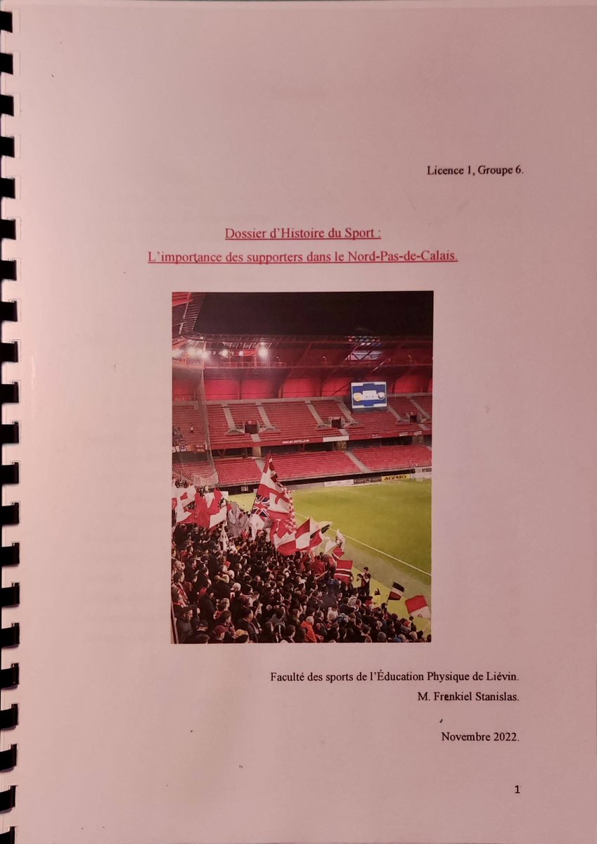 stanfrenkiel's tweet photo. Bravo aux étudiant.e.s de L1 de l’UFR #STAPS de l’Université d’Artois pour la qualité de leurs dossiers d’#Histoire du #sport et de l’ #EPS…  @vafc @zatti @rclens @losc https://t.co/YOGDH6FXfU