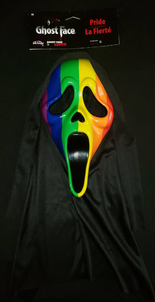 TheGhostHost's tweet image. The 2022 Fun World Ghost Face Pride Mask rainbow Scream! 😱🔪 🏳️‍🌈

#FunWorld #Scream #Ghostface #ScreamMovie #Pride #Horror #HorrorFan #HorrorMovies