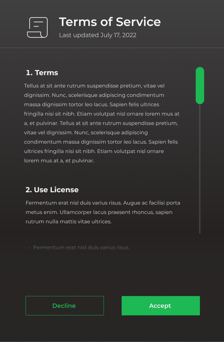 AugustineDaphne's tweet photo. #o89
Day 89 of #DailyUI
“Terms of Service ” I designed and prototyped this one page of terms of service.
#uiux #100DAYSOFDESIGN #Website #uidesign #TechTrees https://t.co/JWzRXzSSTo