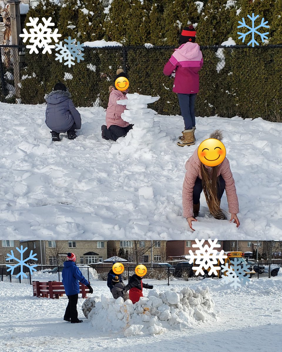 Ss had fun today playing outside &amp; collaborating together to build with snow ❄️ ⛄️ 🤍