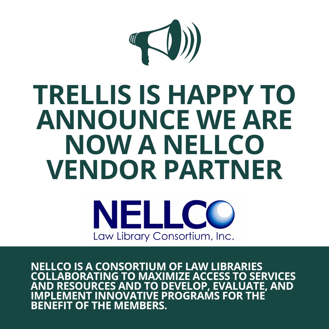 trellis_law's tweet image. Happy to announce we are now partnered with NELLCO!🎉

Check out their site here: nellco.org 
#trellislaw #legaltech #legalsoftware #lawyering #law