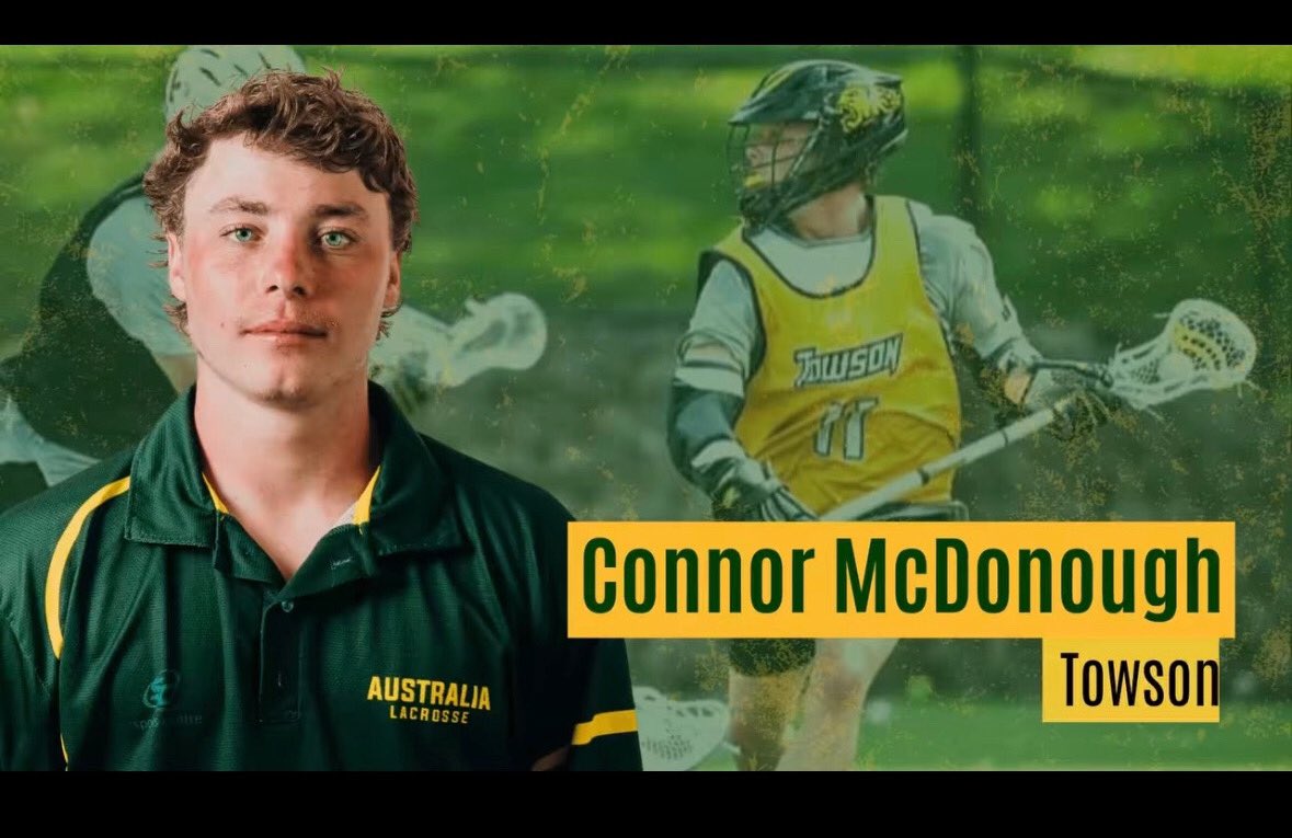 twebber4x's tweet photo. @Towson_MLAX @Towson_TSN Congrats to Conner for making the Australian Sr. National team to compete this summer in San Diego ‼️ https://t.co/xWsy0QBP17