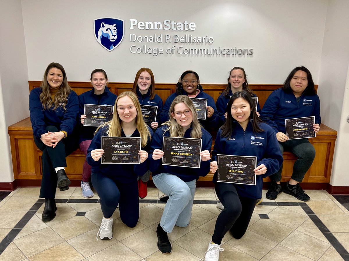 Very proud to have helped develop @penn_state first News Literacy Ambassador Institute with @PENamerica this past fall, and beyond impressed with this brilliant inaugural cohort (Not 📸 is @LeahDajches13 and @Mattajord, as well as a few of our ambassadors) #newsovernoise