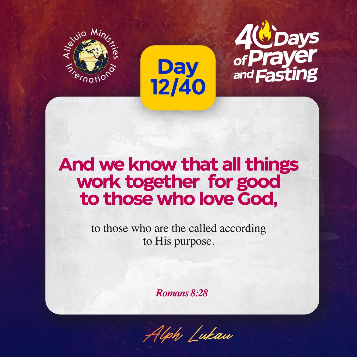 AlphLukau's tweet image. Day 12/40 Are you experiencing disappointment? 
Whatever you are going though today - watch as God will turn this situation around for your good.  
I declare that you will reach the finish line in victory.  

Your disappointment is turning into your appointment
#40daysofprayer