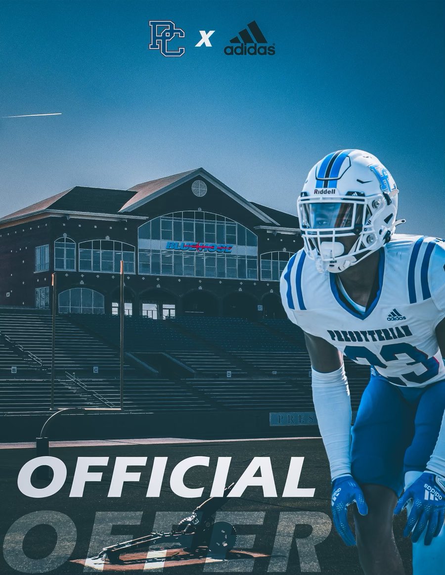 JermichelA's tweet photo. #AGTG 🙏🏾 Blessed to receive my 2nd D1 offer from Presbyterian college @CoachGenoWR @RecruitGeorgia @coach14tw_ @BlueHoseFtball https://t.co/oZnAE8ylFj