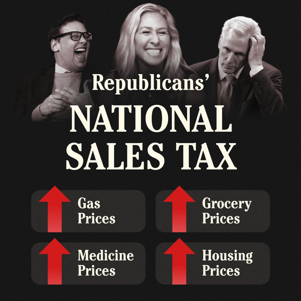 Republicans' national sales tax would be a disaster for working families. #RepublicansAreTooExtreme #democratsdoitbetter #wtpBLUE