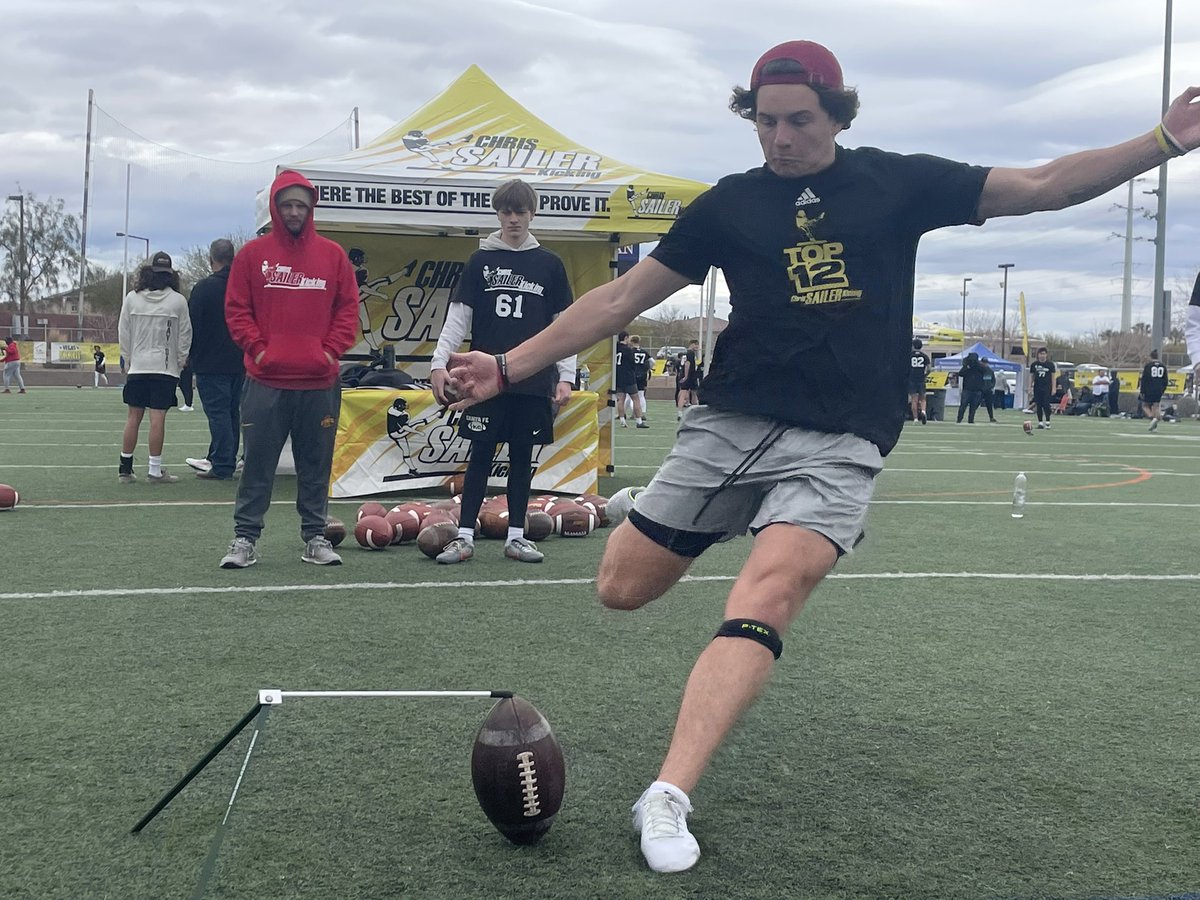 Announcing the 4th Chris Sailer Kicking TOP 12 Selection… Congratulations @MartinConningt4 (2024, ID) ✅. The 2022 Chris Sailer Award Winner, 2-Time TOP 12’er and WA Spring Camp Champion is as talented as they come! #TeamSailer #TOP12 #16SpotsLeft