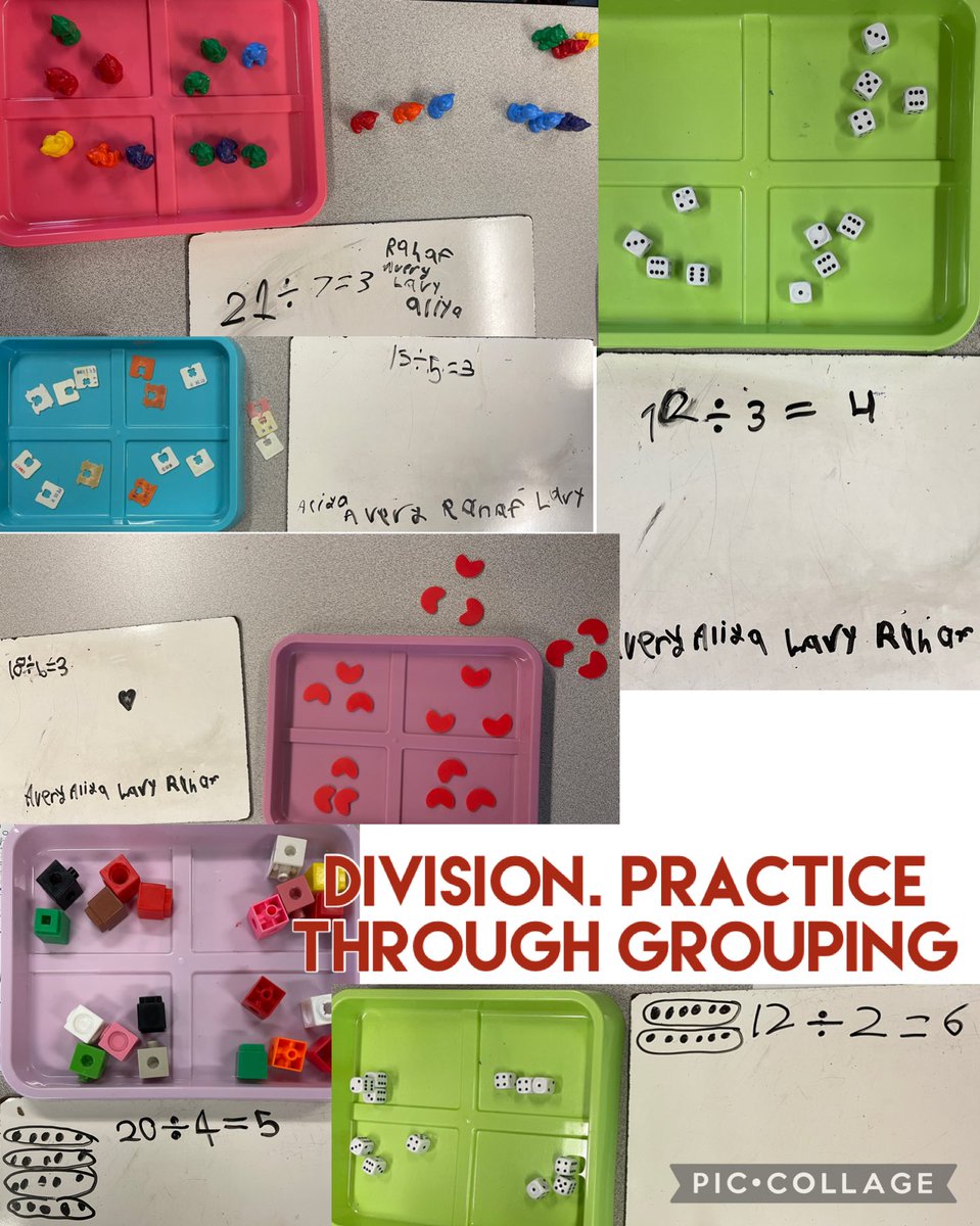 ⁦<a href="/WilfridJuryPS/">Wilfrid Jury PS</a>⁩ Grade 2’s learning Division through grouping of various objects and then writing out their division sentence.