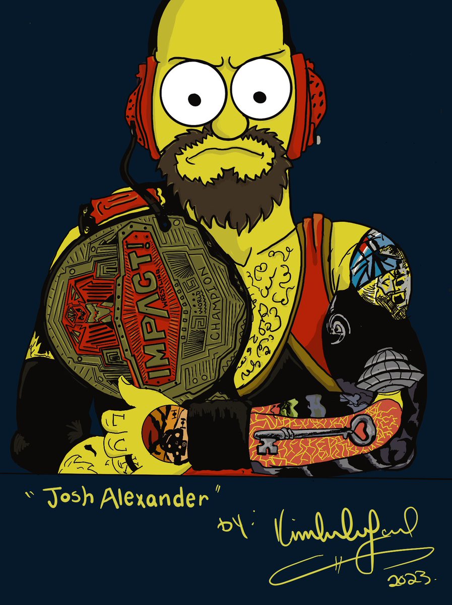 RoyaltyCanadian's tweet photo. Itβs Thursday! Iβll be doing live tweets with the Queen for tonightβs Impact show! #IMPACTonAXSTV #impactwrestling
Ps (Iβm learning to use procreate to draw, so here is my first Simpsons impact character of @Walking_Weapon!
Let me know what you think! Tips are welcome π¨π¦ππͺπΌ https://t.co/N5fMWAq1H4