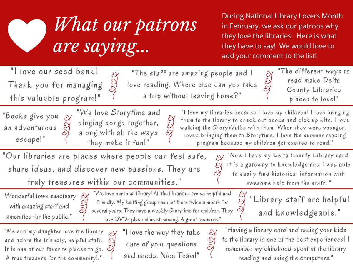Delta County Libraries tweet media