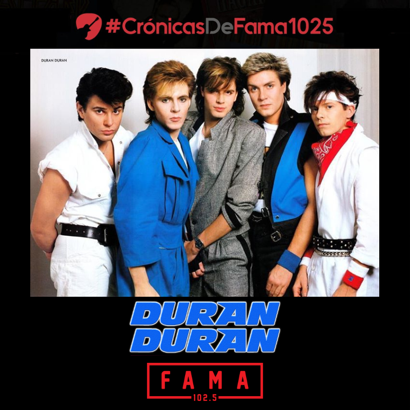 Nombrados como «La Fuerza Pop más dominante de los últimos 40 años» y «La Última Banda en Pie» debido a su gran vigencia y relevancia en el difícil mundo de la música.
DURAN DURAN
#LasCrónicasDeFama1025 
Repetición Sábado 9 p.m.
fama1025.com